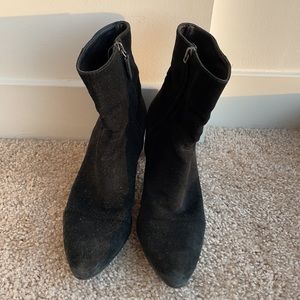 PRADA Black Suede Booties